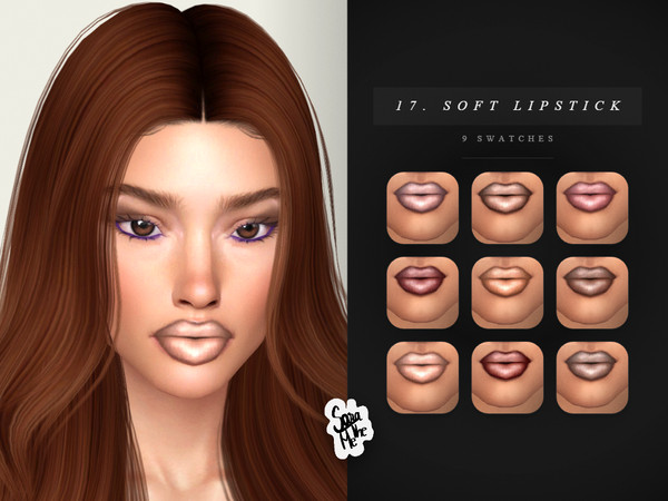 Sims 4 — 17. Soft Lipstick by saratheme — -9 swatches