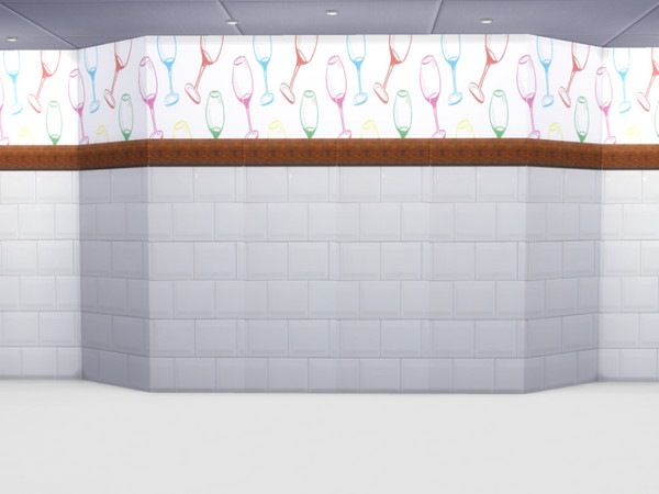 Sims 4 — Kitchen Wall CupsCK by CarineKitana — If you're thinking about a kitchen or a bar, I think this wallpaper could