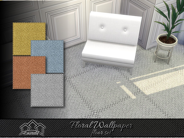 Sims 4 — Floral Wallpaper floor set by Emerald — Bring the natural world inside your home with floral wallpapers.(floor