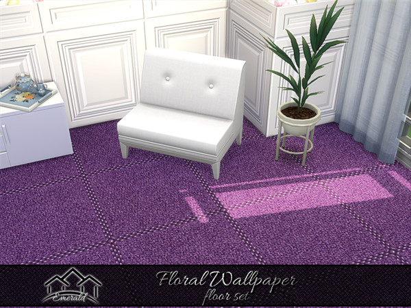 Sims 4 — Floral Wallpaper floor 1 by Emerald — Bring the natural world inside your home with floral wallpapers.(floor