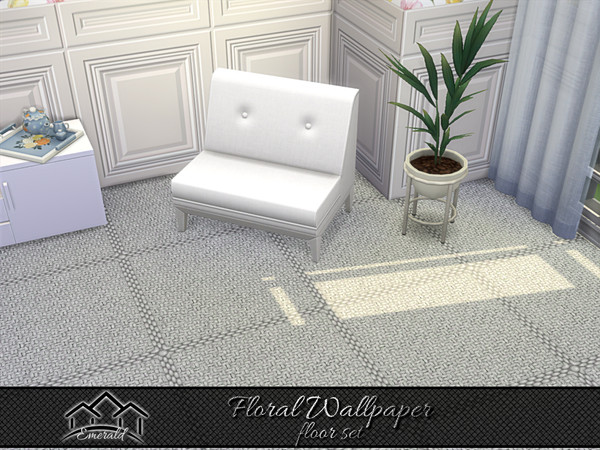 Sims 4 — Floral Wallpaper floor 2 by Emerald — Bring the natural world inside your home with floral wallpapers.(floor