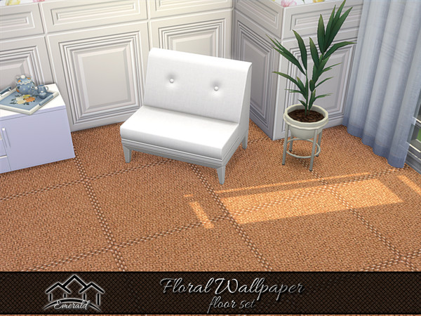 Sims 4 — Floral Wallpaper floor 3 by Emerald — Bring the natural world inside your home with floral wallpapers.(floor