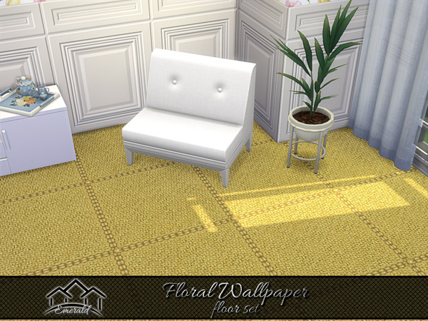 Sims 4 — Floral Wallpaper floor 4 by Emerald — Bring the natural world inside your home with floral wallpapers.(floor