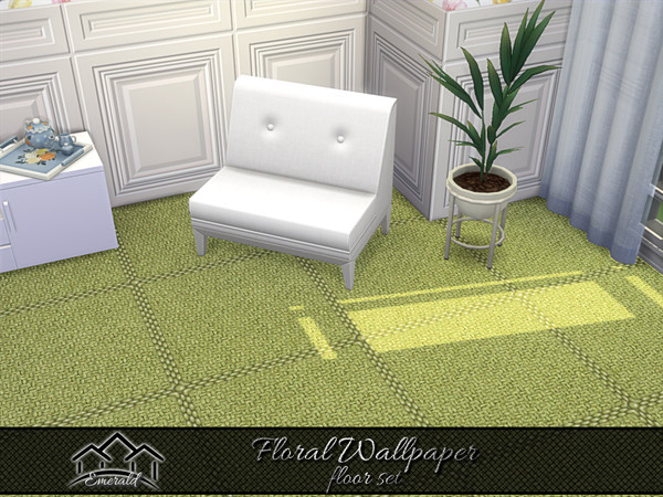 Sims 4 — Floral Wallpaper floor 6 by Emerald — Bring the natural world inside your home with floral wallpapers.(floor