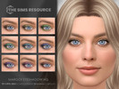 Sims 4 — Margot Eyeshadow HQ by Caroll912 — A 9-swatch simple matte eyeshadow with soft lower eyelid shimmer. Inspired by