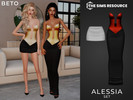 Sims 4 — Alessia (Set) by Beto_ae0 — Sexy party dress, enjoy it!