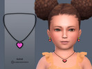 Sims 4 — Neon Heart Necklace Toddler by Suzue — New Mesh (Suzue)