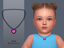 Sims 4 — Neon Heart Necklace Infant by Suzue — New Mesh (Suzue)