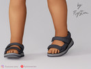 Sims 4 — Toddler casual double-strap sandals by FlyStone — Cute summer sandals for toddler