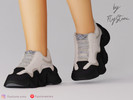 Sims 4 — Child Stylish Modern Sneakers by FlyStone — Comfortable massive street tyle sneakers for child
