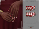 Sims 4 — Valentine Red Heart Nails by Glitterberryfly — A red heart fake nail