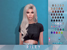 Sims 4 — Riley Hairstyle by Anto — Very long straight hairstyle with curl ends