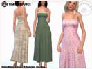 Sims 4 — Cotton Midaxi Fit Dress by Harmonia — New Mesh