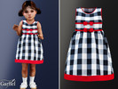 Sims 4 — Toddler - Plaid sleeveless dress with bow waist accents by Garfiel — A cute sleeveless dress for toddlers with a