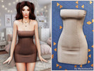 Sims 4 — Strapless leather bodycon mini dress by MysteriousOo — A sleek bodycon mini dress designed to accentuate the