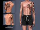 Sims 4 — Ivaran Tribal Tattoo N55 by Suzue — 15 Swatches