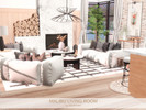 Sims 4 — Malibu Living Room by BlusterSims — The Malibu Living Room is a bright, airy living room with a relaxed vibe,