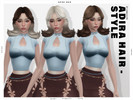 Sims 4 — Adira Curtain Bangs Hairstyle by Leah_Lillith — There is optional recolor (color wheel) which can be found in