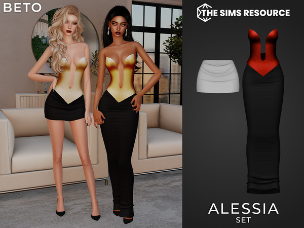 Sims 4 — By Beto - Alessia (Long Skirt) by Beto_ae0 — Sexy party dress, enjoy it!