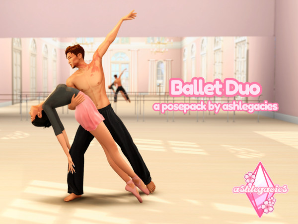 Sims 4 — Ballet Duo Posepack by ashlegacies — - Posepack