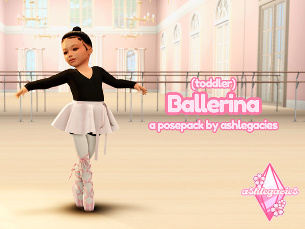 Sims 4 — Ballerina (Toddler) Posepack by ashlegacies — - Posepack
