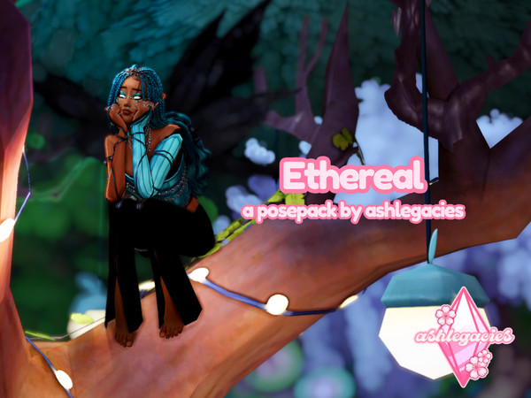 Sims 4 — Ethereal Posepack by ashlegacies — - Posepack (7 poses)