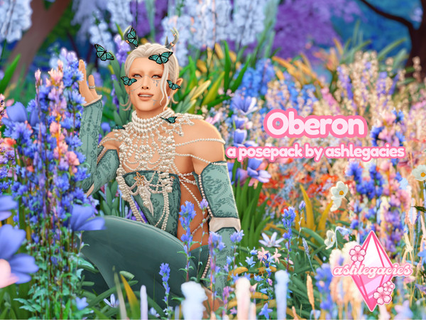 Sims 4 — Oberon Posepack by ashlegacies — - Posepack (7 poses)