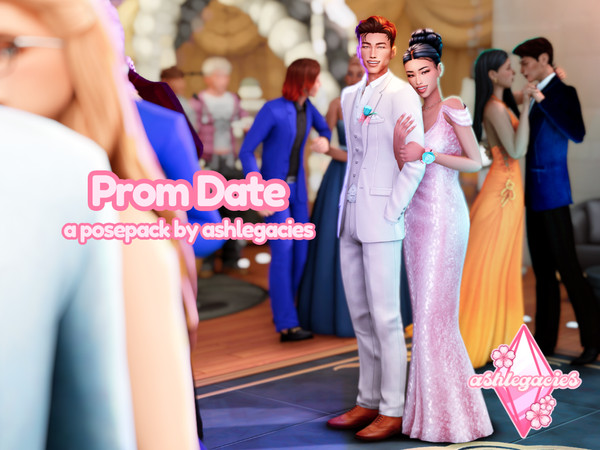 Sims 4 — Prom Date Posepack by ashlegacies — - Posepack