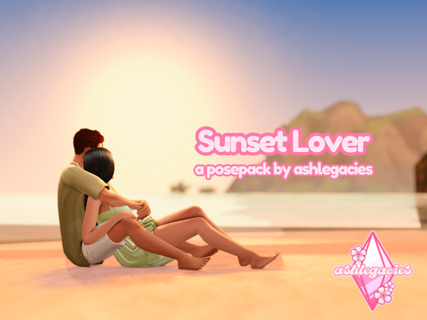Sims 4 — Sunset Lover Posepack by ashlegacies — - Posepack