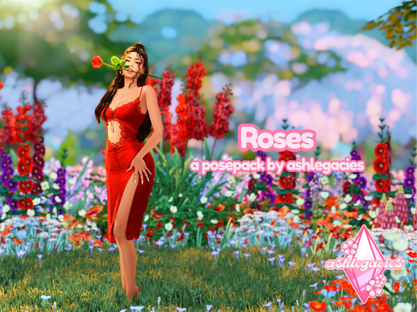 Sims 4 — Roses Posepack by ashlegacies — - Posepack