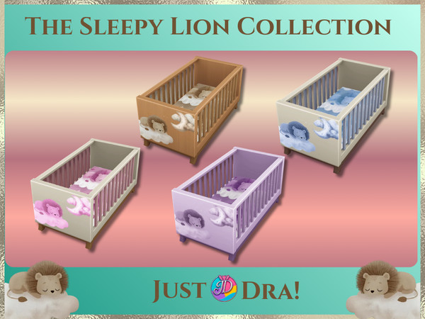 Sims 4 — Sleepy Lions Nursery Crib  |  Nursery JustDraven Draven Sleepy by Draven298 — See Pack Requirements Below