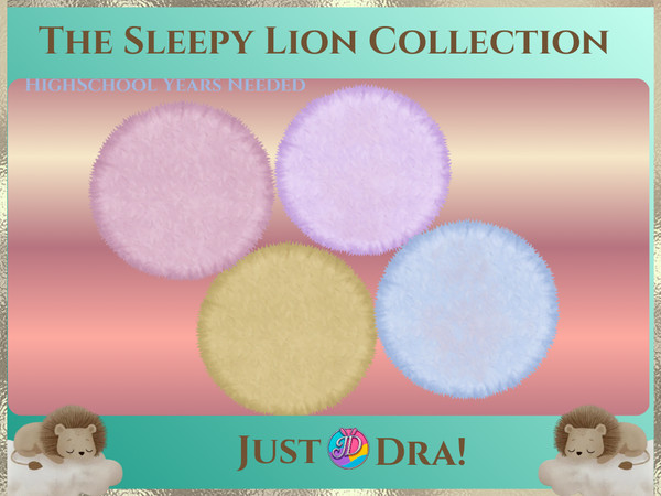 Sims 4 — Sleepy Lions Nursery Round Rug |  Nursery JustDraven Draven Sleepy by Draven298 — See Pack Requirements Below
