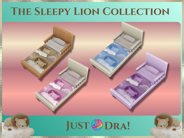 Sims 4 — Sleepy Lions Nursery Toddler Bed |  Nursery JustDraven Draven Sleepy by Draven298 — See Pack Requirements Below