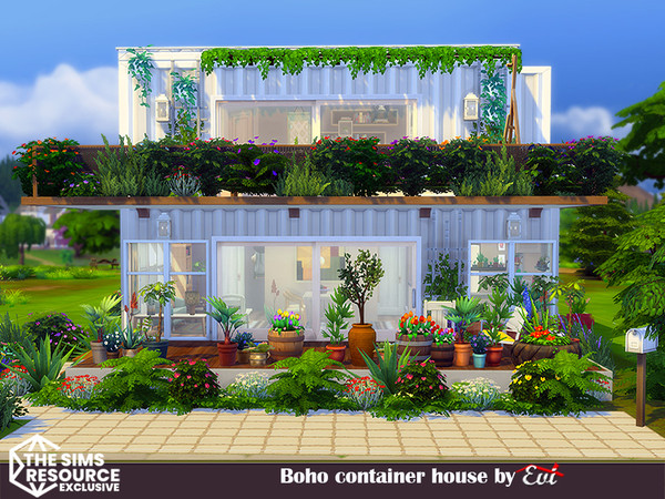 Sims 4 — Boho Container by evi — Containers transfered to a cure and comfy house of a bohemian style.