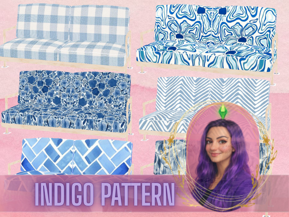 Indigo Rug Sims 4 The Sims Resource | Indigo Pattern Sofa
