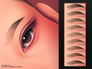 Sims 4 — Velour Brows N179 by cosimetic — Soft, airy and naturally defined brows designed in a Maxis Match style. Comes