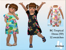 Sims 4 — Tropical Dress (TF) by sims4sue — Base Game dress for toddlers