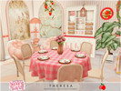 Sims 4 — Berry Cute - Theresa dining by melapples — a cute dining room in shades of pink. enjoy! 5x5