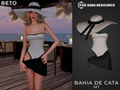 Sims 4 — Bahia de Cata (Set) by Beto_ae0 — A classic and minimalist summer outfit perfect for girls. Important: - The