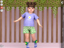 Sims 4 — Noska Top- Toddler by KaTPurpura — Short-sleeved t-shirt style top with a flower