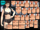 Sims 4 — Angel + Devil Tattoo by btaylor19 — A recolor of an Upper Chest Tattoo from Get to Work with 29 swatches.