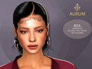 Sims 4 — Aurum - Bisa curly low bun with edges (aadult hairstyle) by Aurum — HQ compatible