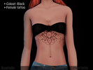 Sims 4 — Chest Lotus Tattoo by miiih5002 — A large, symmetrical "chest piece" that centers on the sternum and