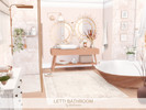 Sims 4 — Letti Bathroom by BlusterSims — Letti Bathroom is a soft, spa inspired space featuring warm wood accents, blush
