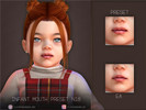 Sims 4 — Infant Mouth Preset N18 by PlayersWonderland — A new mouth preset specifially made for Infants. Available for