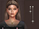 Sims 4 — Y2k Asymmetric Earrings by PlayersWonderland — Y2k inspired star earrings in different heights. -5 Swatches