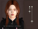 Sims 4 — Y2k Asymmetric Earrings Kids by PlayersWonderland — Kids version of my asymmetric earrings. -5 Swatches