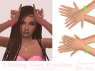 Sims 4 — Glowing Stars Bracelets Set by Dissia — Two rows slowly glowing stars bracelet for left or right hand