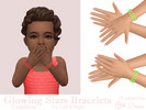 Sims 4 — Glowing Stars Bracelets Toddlers Set by Dissia — Two rows slowly glowing stars bracelet for left or right hand