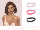 Sims 4 — Lace Choker by Dissia — Lacey choker